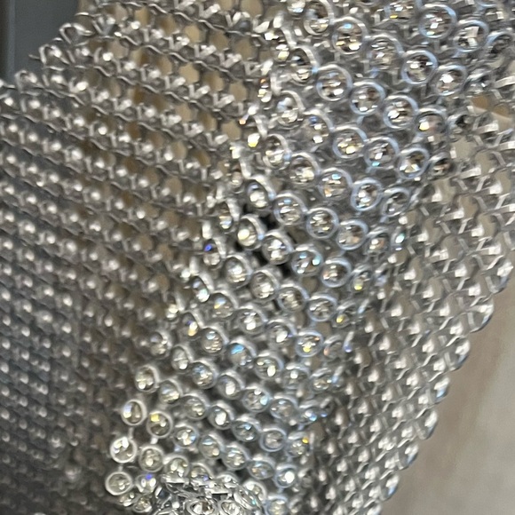 NWT ⚜️🩶⚜️ HOUSE OF HARLOW 1960 Silver Rhinestone Vest - Picture 5 of 5